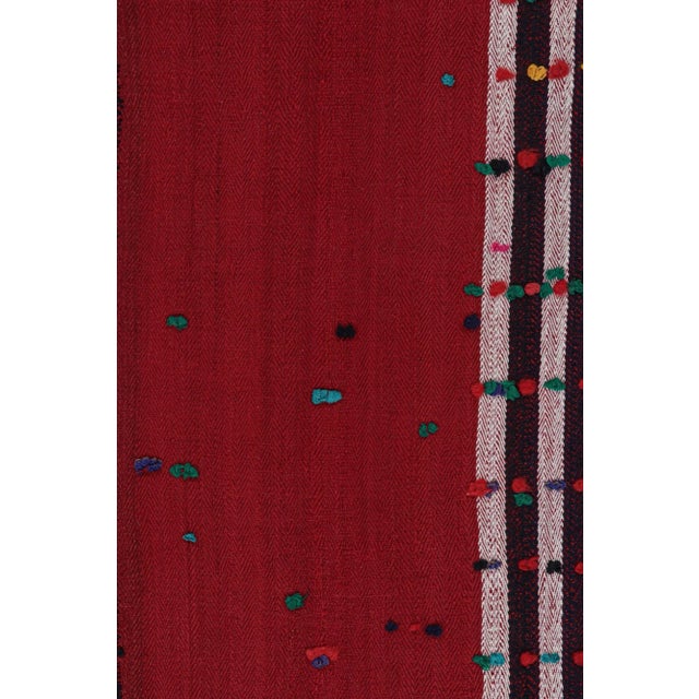 1950s Vintage Persian Kilim in Red, White & Black, Panel Style by Rug & Kilim For Sale In New York - Image 6 of 8