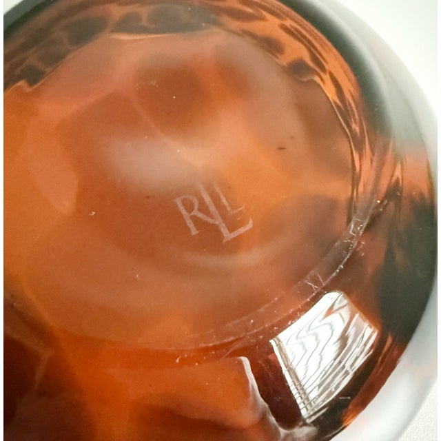 Glass Ralph Lauren Nut Bowl, Tortoise Glass For Sale - Image 7 of 8