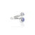 Modern Modern Revival Oval Cut Tanzanite Diamond Bypass Ring Size 7 in 14k Gold For Sale - Image 3 of 10