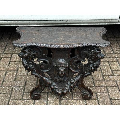Victorian Italian Carved Walnut Side Table For Sale - Image 5 of 14