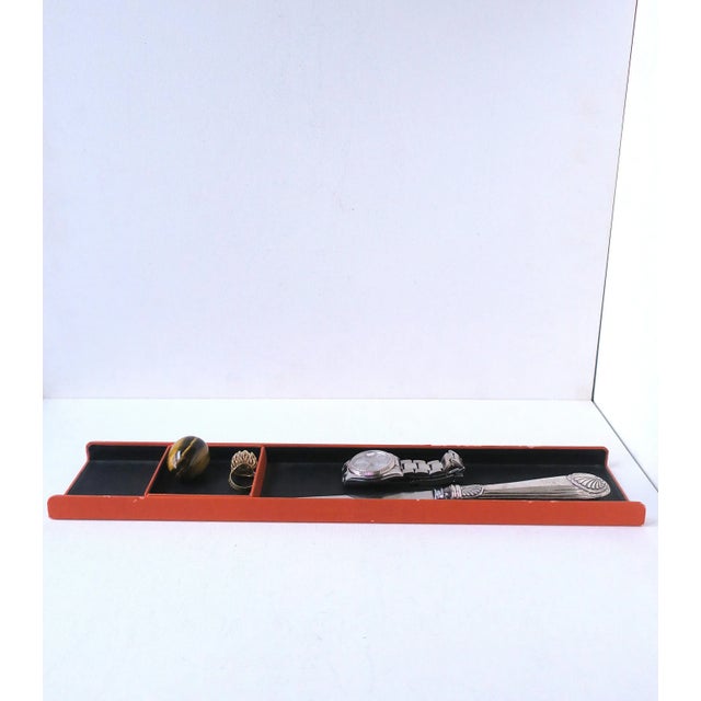 Italian Leather Desk Organizer, Late 20th-Century For Sale In New York - Image 6 of 9