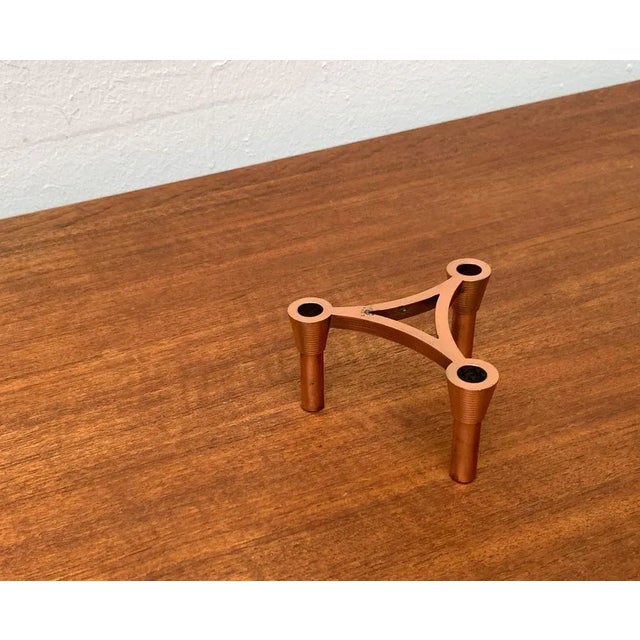 Mid-Century Stacking Candleholder in Copper For Sale - Image 12 of 18