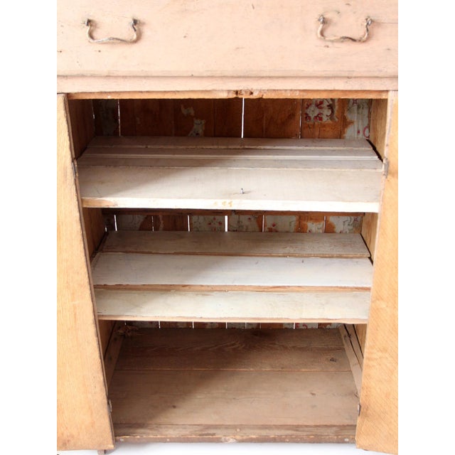 Antique Painted Farmhouse Cupboard With Drawer and Double Doors For Sale - Image 6 of 18