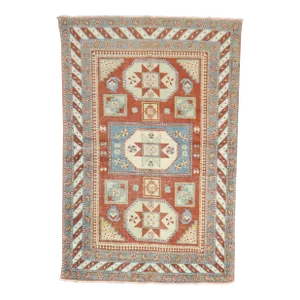 Early 20th Century Vintage Tribal Caucasian Rug, 3'1'' X 4'6''