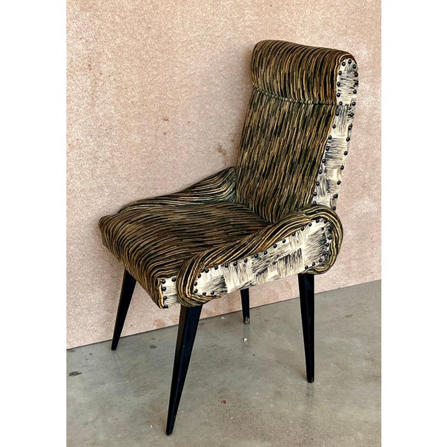 Italian Mid-Century Modern Set of 4 Chair in the Gio Point Style For Sale - Image 16 of 18