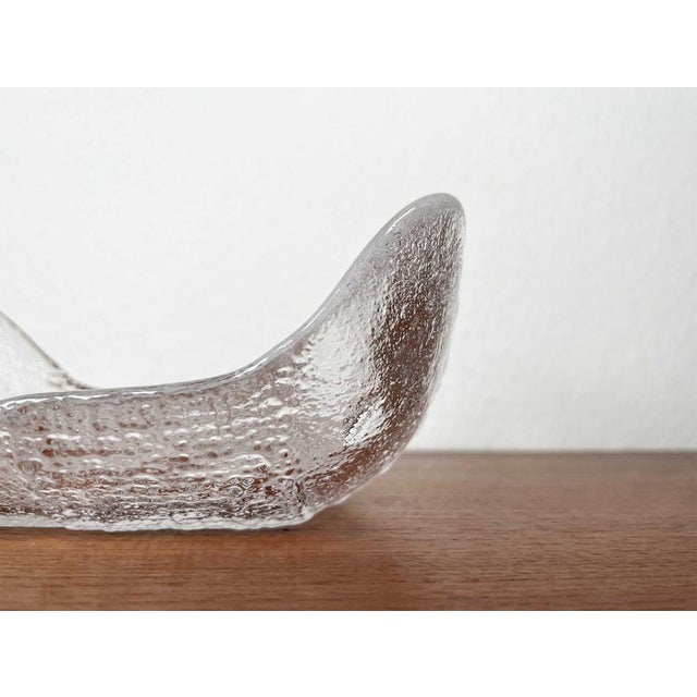 Vintage Swedish Glass Bowl by Christer Sjögren for Lindshammar Glasbruk, 1970s For Sale - Image 8 of 12