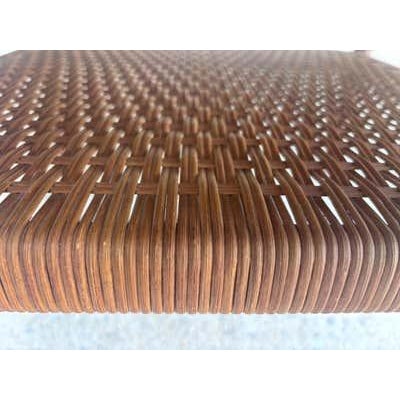 Mid 20th Century Gunnar Schwartz Teak Square Coffee Table with cane shelf For Sale - Image 9 of 9