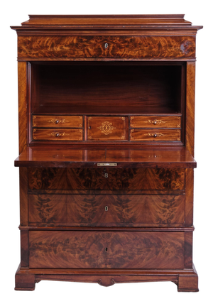 Secretaire with Four Drawers in Mahogany
