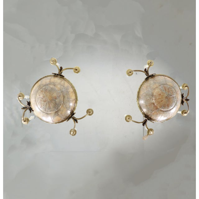 Pair of Large Early 20th Century French Neoclassical Alabaster and Gilt Bronze Chandeliers For Sale In Chicago - Image 6 of 16