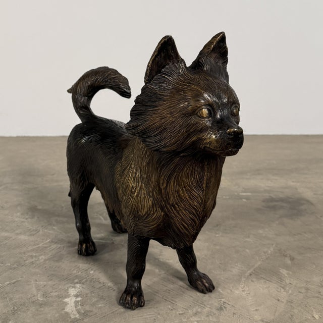 Contemporary Life-Size Bronze Chihuahua Sculpture - 14"h For Sale - Image 3 of 12