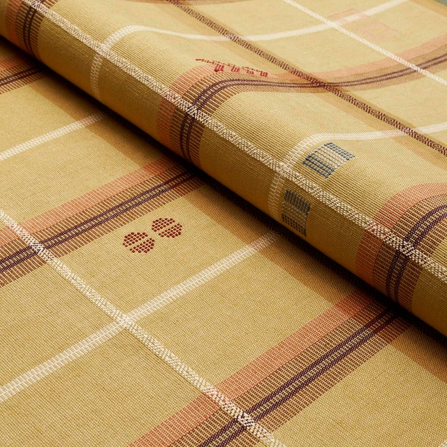 Schumacher SAMPLE - Schumacher X A Rum Fellow Fable Fabric In Dune For Sale - Image 4 of 4