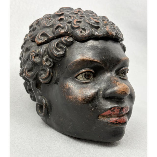 Victorian Late 19th Century Victorian Tobacco Jar, African Female For Sale - Image 3 of 16