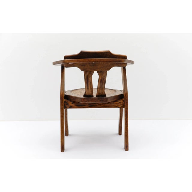 Mid-Century Modern French Provincial Oak Chair, 1960s For Sale - Image 9 of 15