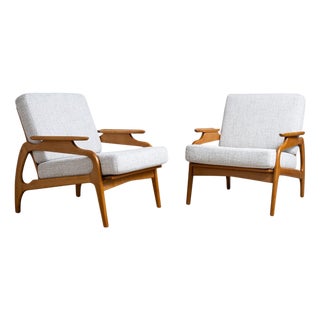 Mid-20th Century Pair of Danish Lounge Chairs For Sale