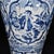 Vintage Blue and White Porcelain Meiping Vase With Figural Panels and Craquelure Glaze For Sale In Los Angeles - Image 6 of 8