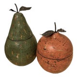 Vintage Large Fruit Shaped Boxes - A Pair For Sale
