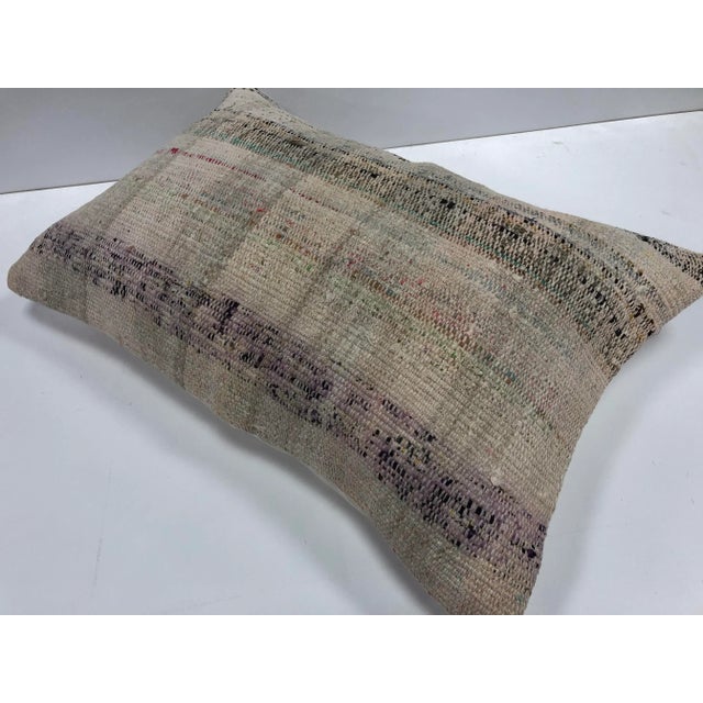Turkish Turkish Handmade Bohemian Kilim Pillow For Sale - Image 3 of 6