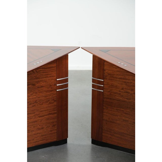 Art Deco Triangular Side Tables by Schuitema from the Decoforma Series, Set of 2 For Sale - Image 8 of 12