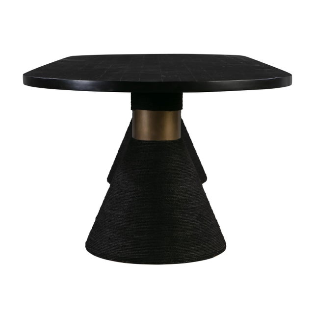 Rishi Black Rope Oval Table For Sale In Los Angeles - Image 6 of 12