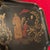Vintage Hand Painted Gold Chinese Metal Tray For Sale - Image 4 of 9