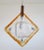 Vintage Italian chandeliers or pendants with double clear and amber Murano glass diffusers enclosing a single light bulb...