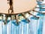 Aqua Aquamarine Murano Glass Triedri Curvati Chandelier from Venini, Italy, 1980s For Sale - Image 8 of 14
