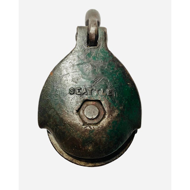 Industrial Early 20th Century Antique Iron Industrial Pulley/ Rigging Block For Sale - Image 3 of 7