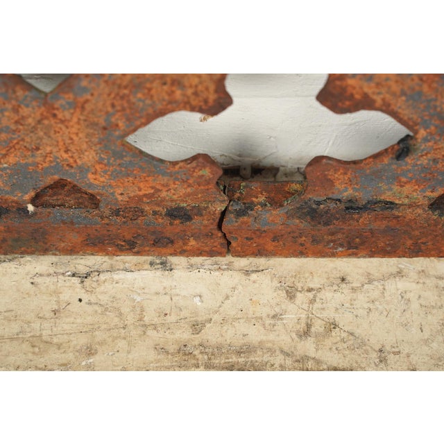 Reclaimed Quatrefoil Cast Iron Grate For Sale - Image 10 of 10