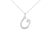 Modern 18K White Gold Diamond U Initial Pendant Slide Estate For Sale - Image 3 of 3