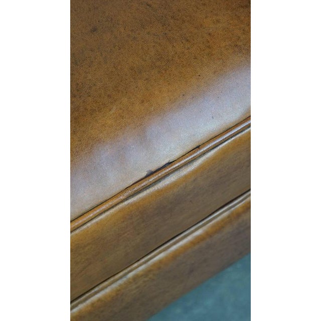 Art Deco Club Chair in Sheep Leather For Sale - Image 11 of 15