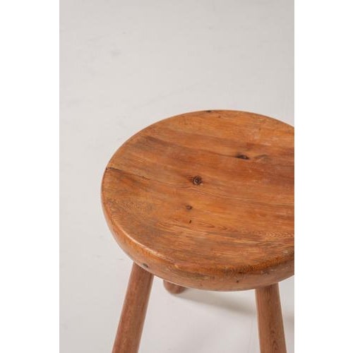 Antique Wooden Stool, France, 1960s For Sale - Image 3 of 7