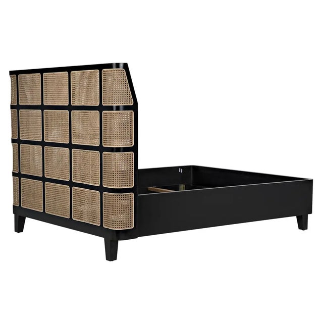 Not Yet Made - Made To Order NOIR Porto Bed A with Headboard And Frame, Queen For Sale - Image 5 of 6