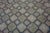 1930s Blue Orange Geometric Antique Indian Cotton Dhurrie Carpet Flatwoven Rug For Sale - Image 11 of 12