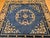 19th Century Chinese Peking Area Rug, Floral & Bird Motifs,Tan & Blue, 3' x 3' For Sale - Image 9 of 9