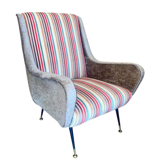 Italian Pair of Marco Zanuso Lounge Chairs. Italy, 1950's. For Sale - Image 3 of 10