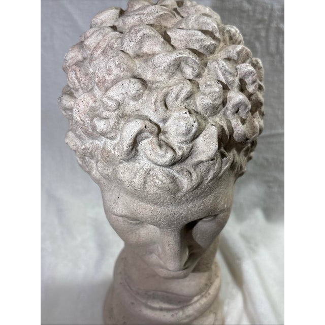 Alabaster Vintage 16” 1984 Austin Productions Bust of Michelangelo's David Sculpture For Sale - Image 8 of 12