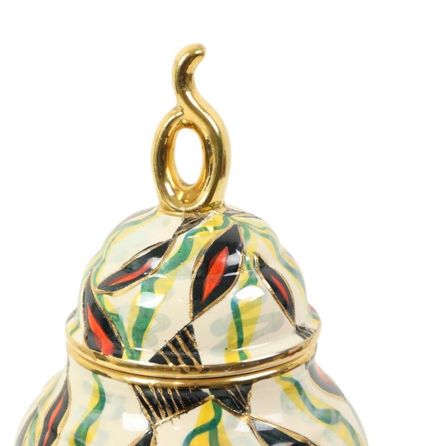 Jupiter Lidded Vase by H. Bequet, 1950s For Sale - Image 4 of 14
