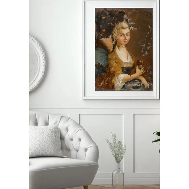 Rococo Early 18th-Century Italian Venetian Portrait Painting on Glass For Sale - Image 3 of 14