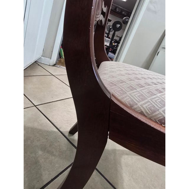 Wood Antique Regency Dining or Parlor Chairs - Set of 4 For Sale - Image 7 of 12