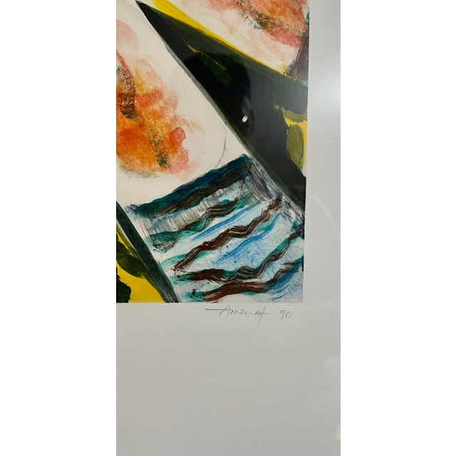 Abstract Gregory Amenoff, Monoprint Monotype American Modernist Gregory Amenoff Abstract Expressionist For Sale - Image 3 of 6
