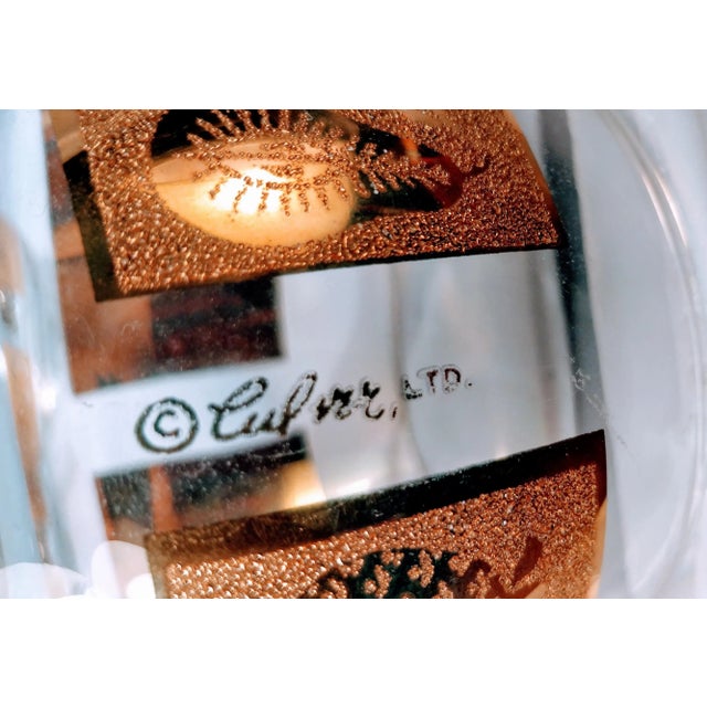 Mid 20th Century Vintage Culver Roly Poly Gold Glasses Set of 4 For Sale - Image 5 of 7