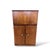 Mid-Century Walnut Bar Cabinet with Fold-Down Top and Etched Glass Interior, 1950s For Sale - Image 3 of 10