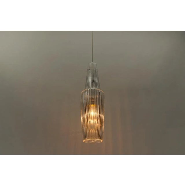 Venezia Pendant Lamp in Glass by Aloys Gangkofner for Peill & Putzler, 1950s For Sale - Image 8 of 13