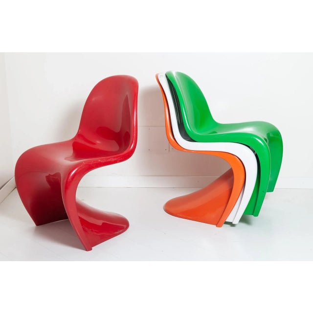 Polypropylene Stacking Chairs by Verner Panton for Herman Miller, 1970s, Set of 4 For Sale - Image 9 of 10