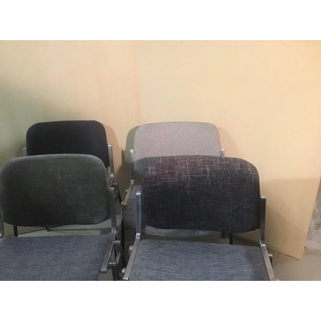 Cotton and Velvet Model DSC 106 Dining Chairs by Giancarlo Piretti for Castelli / Anonima Castelli, 1960s, Set of 4 For Sale - Image 12 of 15