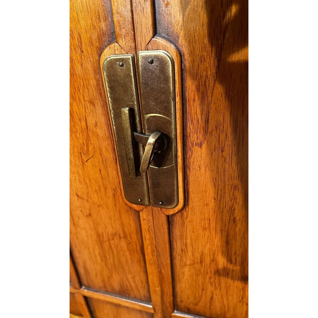 1960s John Van Koert for Drexel 2-Door Walnut Cabinet For Sale - Image 10 of 11