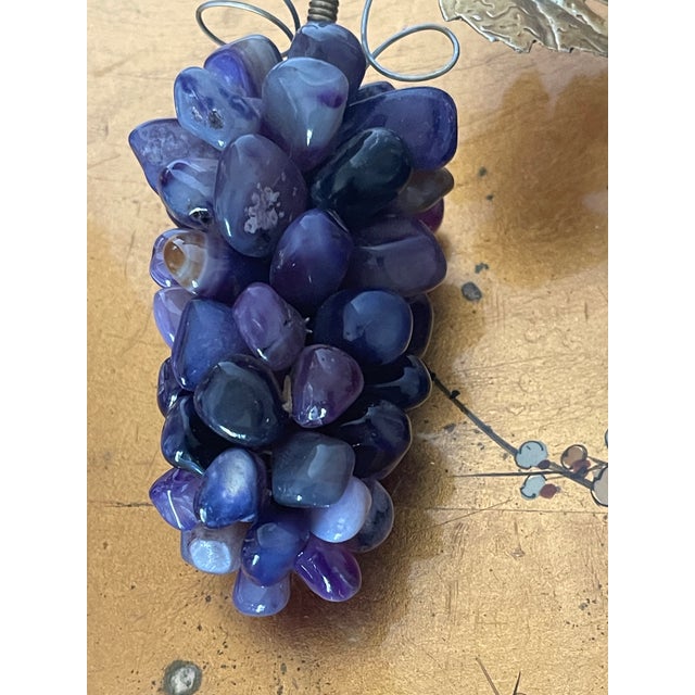 Purple Pair of Vintage Brazilian Amethyst Grape Vine Clusters For Sale - Image 8 of 8
