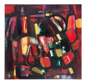 Large Modern Abstract Expressionist Oil Painting on Canvas