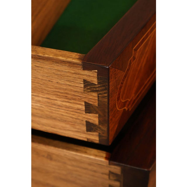 1940s Federal Style Custom Mahogany Sideboard With Inlay And Tambour Door For Sale - Image 5 of 18