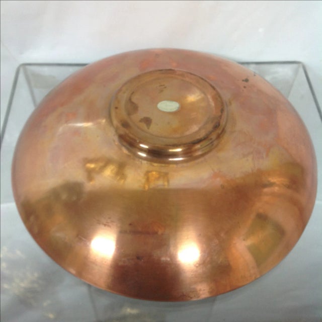 Mid-Century Modern Mid-Century Enameled Copper Charger For Sale - Image 3 of 6